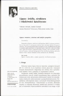 Lipases: resources, structure and catalytic properties
