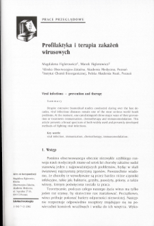 Viral infections - prevention and therapy