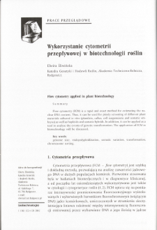 Wykorzystanie cytometrii przepływowej w biotechnologii roślin