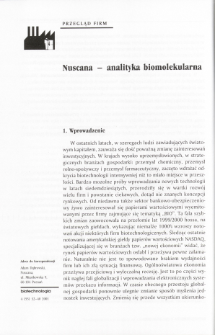 Nuscana - analityka biomolekularna