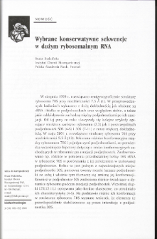 Wybrane konserwatywne sekwencje w dużym rybosomalnym RNA