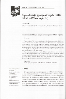 Diploidyzacja gynogenicznych roślin cebuli (Allium cepa L.)