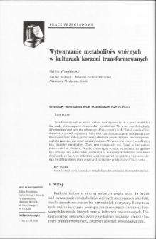 Secondary metabolites from transformed root cultures