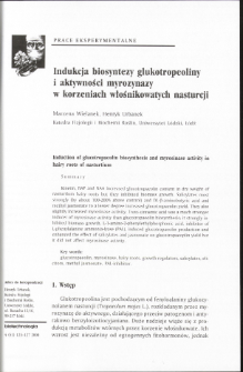 Induction of glucotropaeolin biosynthesis and myrosinase activity in hairy roots of nasturtium