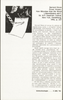 Bernard Dixon Power Unseen: How Microbes Rule the World (&bdquo;Niewidzialna siła&rdquo;), Ed. W.H. Freeman: Oxford, New York, Heidelberg, 1994, ss. 237