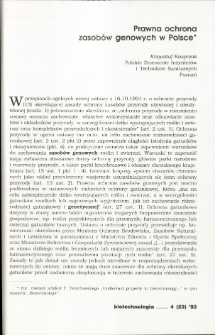 Legal protection of gene resources in Poland