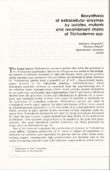 Biosynthesis of extracelluiar enzymes by isolates, mutants and recombinant strains of Trichoderma spp.