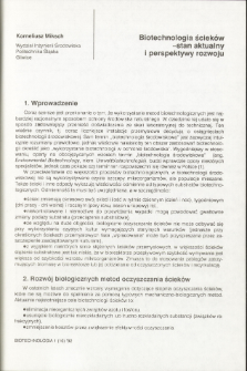 Environmental biotechnology of development current state and perspectives
