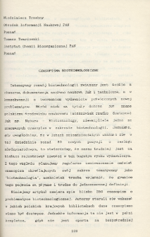 Czasopisma biotechnologiczne