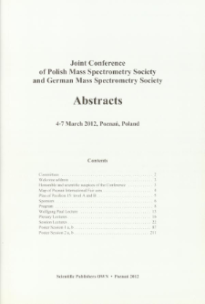 Joint Conference of Polish Mass Spectrometry Society and German Mass Spectrometry Society