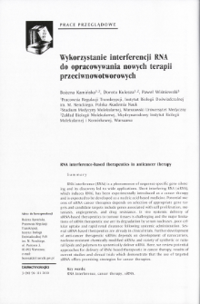 RNA interference-based therapeutics in anticancer therapy