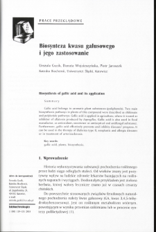 Biosynthesis of gallic acid and its application