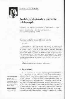 Bioethanol production from cellulose raw material