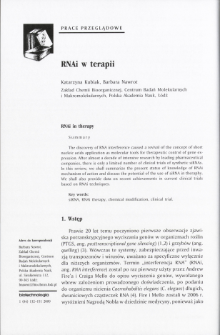 RNAi in therapy