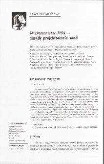 Mikromacierze DNA - zasady projektowania sond