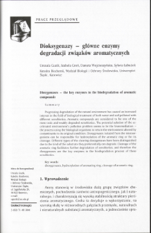 Dioksygenazy - główne enzymy degradacji związków aromatycznych