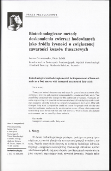 Biotechnological methods implemented for improvement of farm animals as a food source with increased unsaturated fatty acids