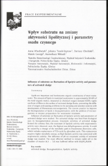 Wpływ substratu na zmiany aktywności lipolitycznej i parametry osadu czynnego