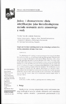 Jedno- i dwuwarstwowe złoża nitryfikacyjne jako biotechnologiczna metoda usuwania azotu amonowego z wody