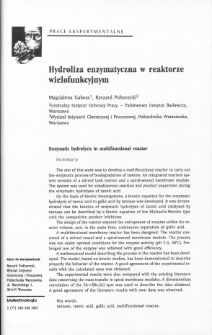 Enzymatic hydrolysis in multifunctional reactor