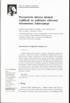 Determination of replication initiation site