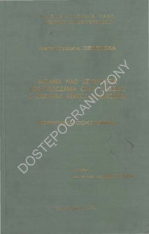 Badania nad szybkością rozpuszczania ciała stałego z udziałem reakcji chemicznej