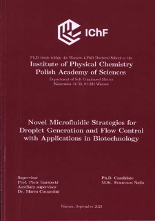 Novel Microfluidic Strategies for Droplet Generation and Flow Control with Applications in Biotechnology