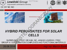 Hybrid perovskites for solar cells
