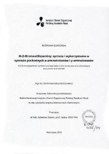 N-(2-Bromoallilo)aminy: synteza i wykorzystanie w syntezie pochodnych a-aminoketon&oacute;w i y-aminokwas&oacute;w