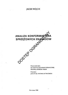 Analiza konformacyjna sprzężonych enamid&oacute;w