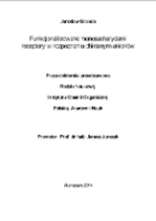 Funkcjonalizowane monosacharydami receptory w rozpoznaniu chiralnym anion&oacute;w
