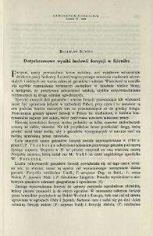 Results hitherto obtained in breeding Forsythia at Kórnik