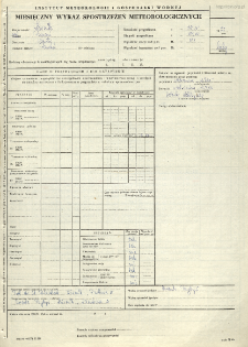 Miesięczny wykaz spostrzeżeń meteorologicznych. Luty 1977