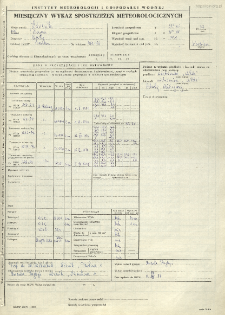 Miesięczny wykaz spostrzeżeń meteorologicznych. Sierpień 1977