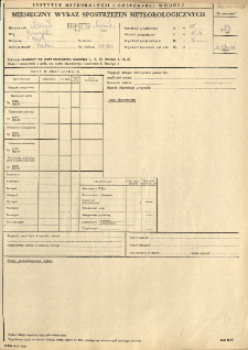 Miesięczny wykaz spostrzeżeń meteorologicznych. Sierpień 1983