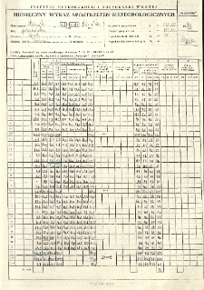 Miesięczny wykaz spostrzeżeń meteorologicznych. Lipiec 1990