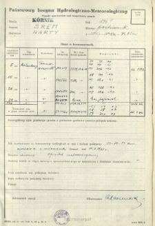 Wyniki pomiarów temperatury gruntu. Październik 1961