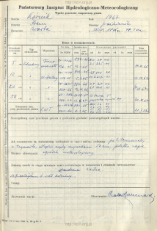 Wyniki pomiarów temperatury gruntu. Październik 1967