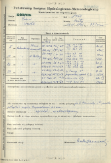 Wyniki pomiarów temperatury gruntu. Luty 1969