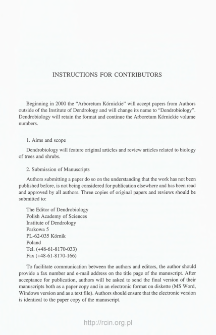 Instructions for contributors