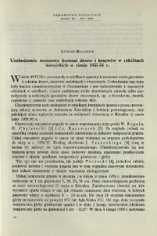 Frost injury in roots of nursery shrubs and trees during winter 1955 - 1956