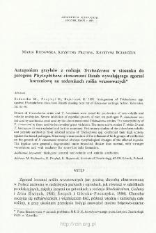 Antagonism of Trichoderma spp. against Phytophthora cinnamomi Rands causing root rot of Ericaceae cuttings