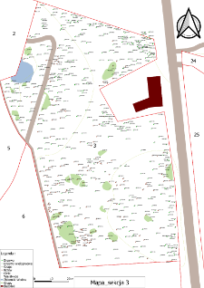Mapa Arboretum Kórnickiego - sekcja 3