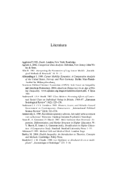 Zmiany stratyfikacji społecznej w Polsce. Literatura