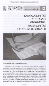 Zadawanie pytań i notowanie odpowiedzi. Rodzaje pytań kwestionariuszowych