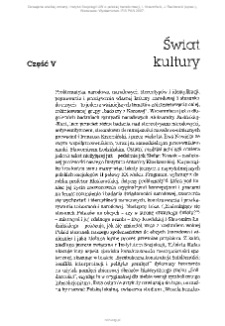 Część V. Świat kultury (opis)