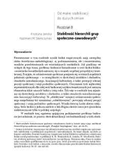 Stabilność hierarchii grup społeczno-zawodowych