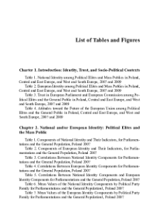 List of Tables and Figures
