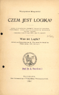 Czem jest logika? = Was ist Logik?