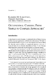 Occupational careers: from simple to complex approaches